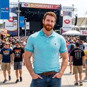 Ralph Lauren Men's Turquoise Striped Polo Shirt